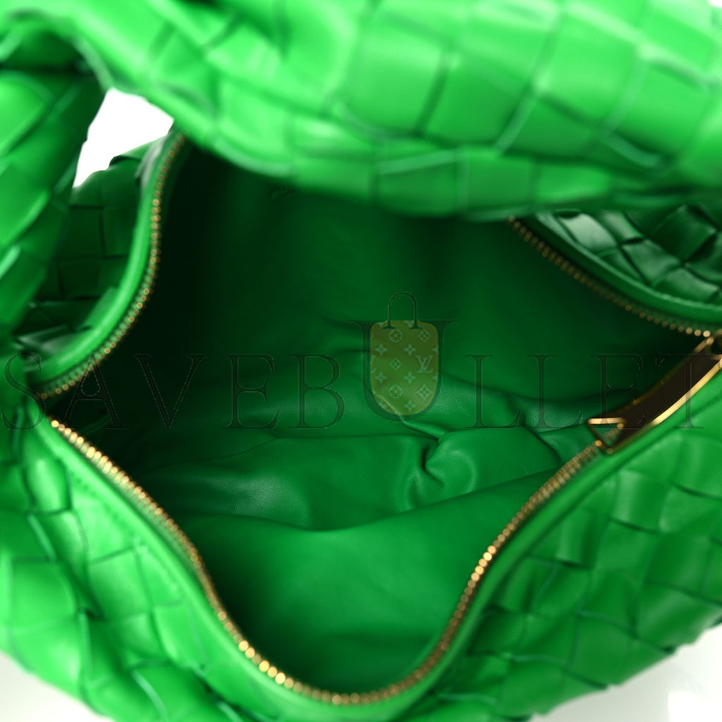 BOTTEGA VENETA NAPPA INTRECCIATO TEEN JODIE HOBO PARAKEET (38*27*8cm)