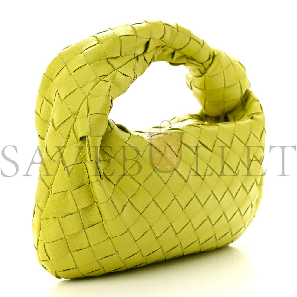 BOTTEGA VENETA NAPPA INTRECCIATO MINI JODIE KIWI (27*14*8cm)