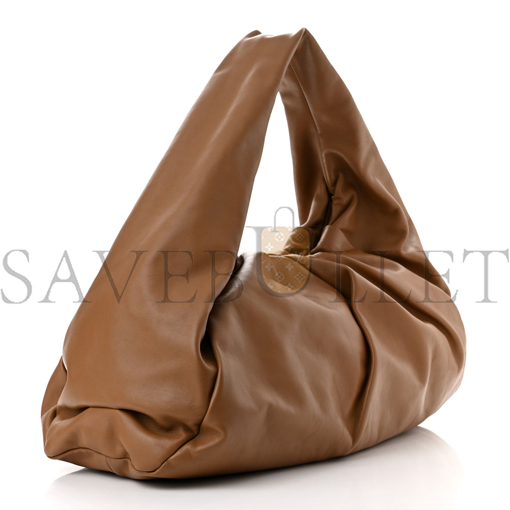 BOTTEGA VENETA SMOOTH BUTTER CALFSKIN LARGE THE SHOULDER POUCH TEAK (52*25*15cm)