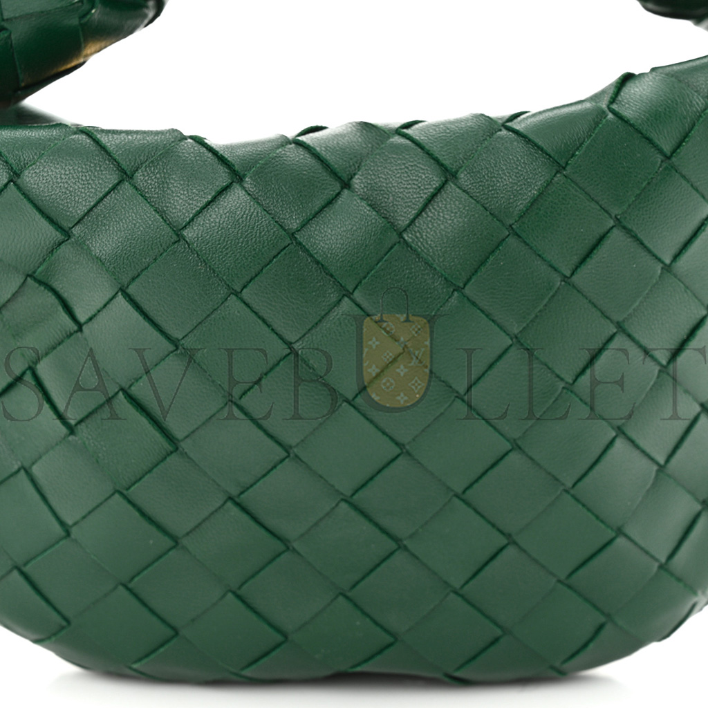 BOTTEGA VENETA NAPPA INTRECCIATO MINI JODIE RAINTREE  (23*15*9cm)