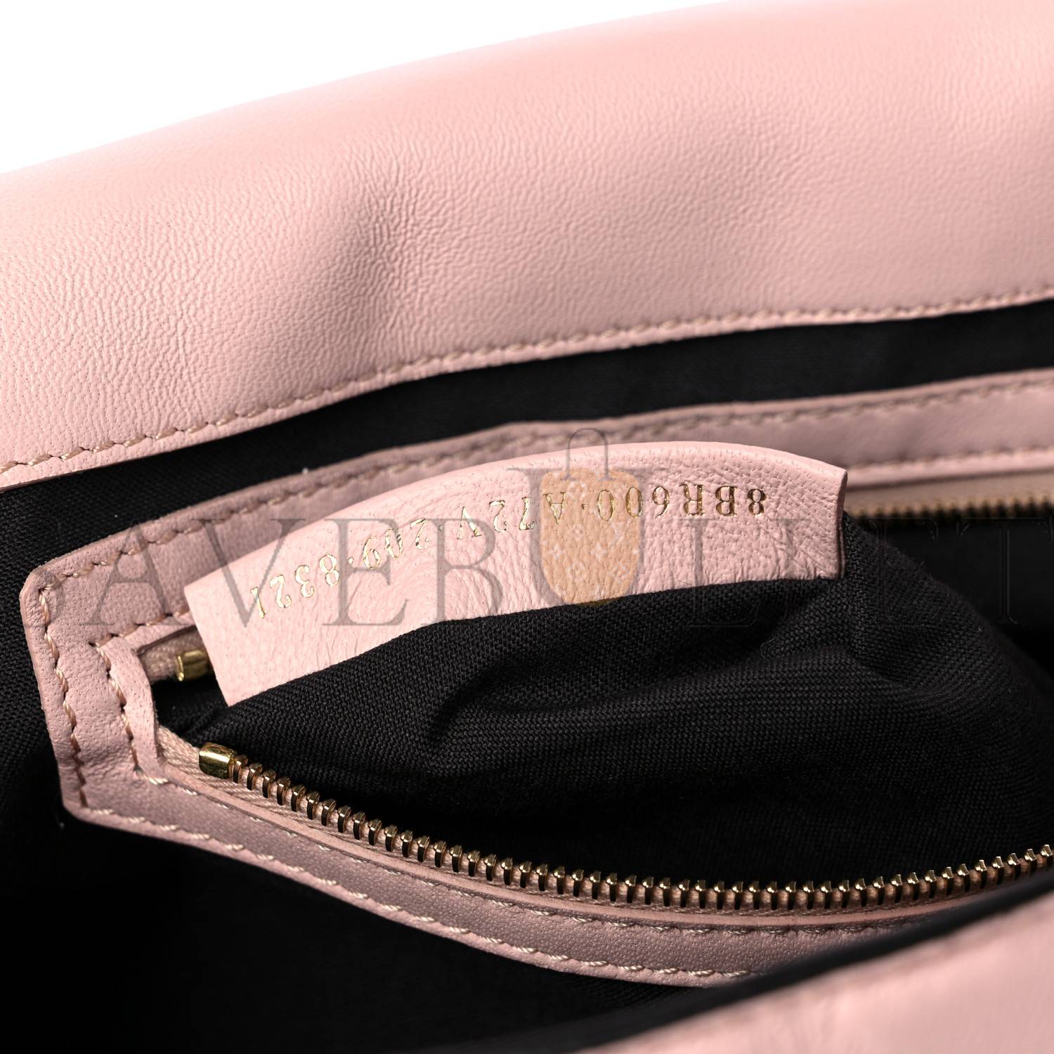 FENDI NAPPA FF 1974 EMBOSSED BAGUETTE ROSA QUARZO (27*15*5cm)