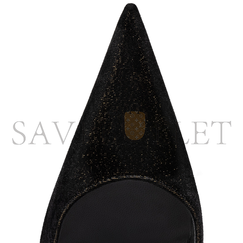CHRISTIAN LOUBOUTIN KATE MAX 100 MM PUMPS-VELVET D'OR-BLACK-WOMEN 1250446B439 CHRISTIAN LOUBOUTIN KATE MAX 100 MM PUMPS-VELVET D'OR-BLACK-WOMEN 1250446B439
