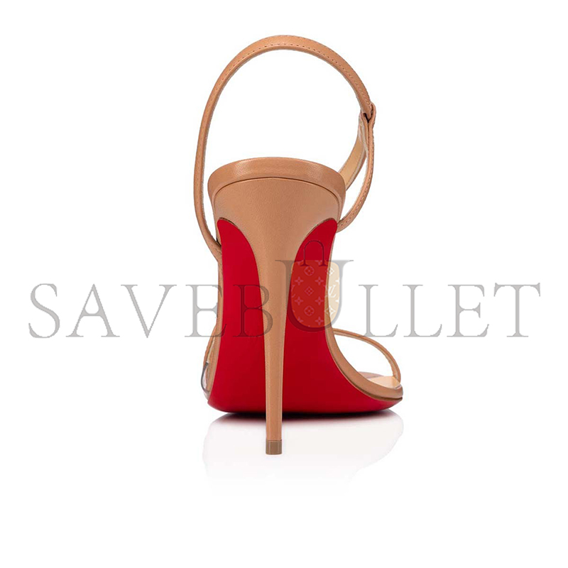CHRISTIAN LOUBOUTIN ROSALIE 100 MM SANDALS-LEATHER AND PVC-BLUSH-WOMEN 3210190PK1A CHRISTIAN LOUBOUTIN ROSALIE 100 MM SANDALS-LEATHER AND PVC-BLUSH-WOMEN 3210190PK1A