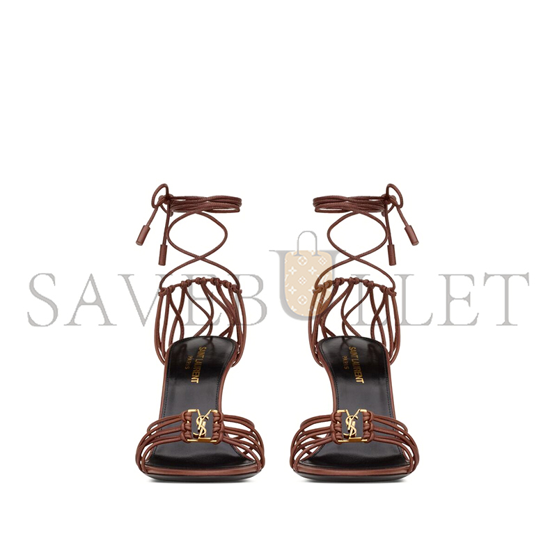 YSL BABYLONE SANDALS IN SMOOTH LEATHER 785706AADF02603