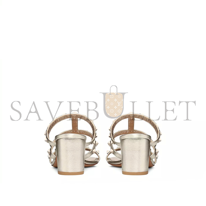 VALENTINO ROCKSTUD METALLIC CALFSKIN LEATHER SLIDE SANDAL 60 MM 5W2S0C47JXH_S69 VALENTINO ROCKSTUD METALLIC CALFSKIN LEATHER SLIDE SANDAL 60 MM 5W2S0C47JXH_S69
