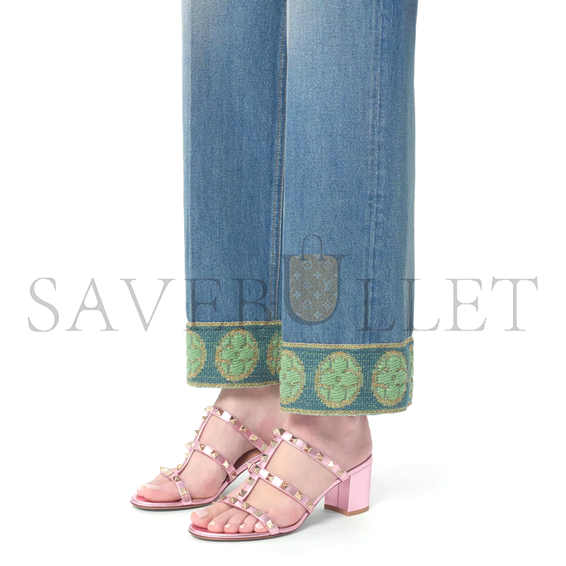 VALENTINO ROCKSTUD SLIDE SANDAL IN LAMINATED NAPPA 60MM 6W2S0C47QKH_GI1 VALENTINO ROCKSTUD SLIDE SANDAL IN LAMINATED NAPPA 60MM 6W2S0C47QKH_GI1