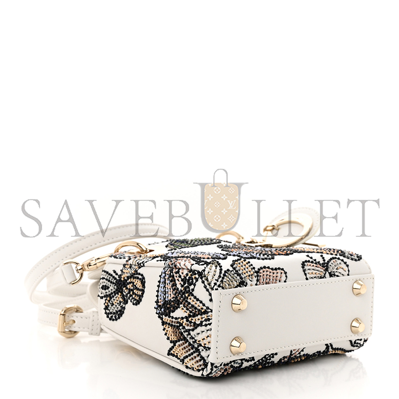 DIOR TOILE DE JOUY MEXICO MOTIF MICROBEAD EMBROIDERED MICRO MINI LADY DIOR  (12*10*5cm) 