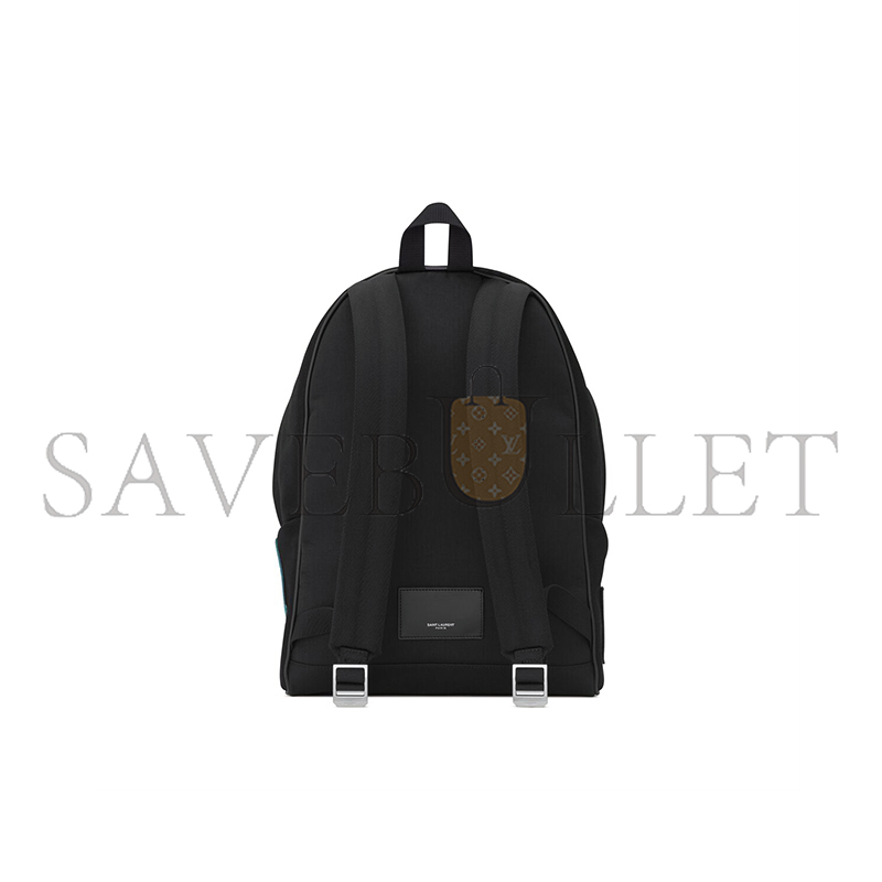 YSL SAINT LAURENT EMBROIDERED CITY BACKPACK IN CANVAS 534968FAAVV1070 (31*41*22cm)
