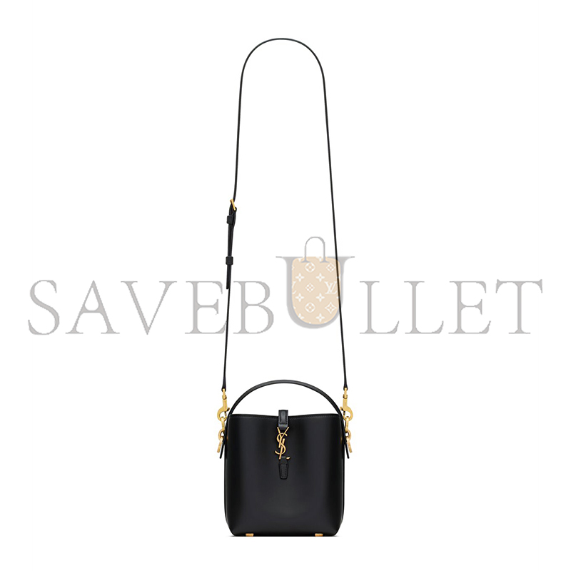 YSL LE 37 MINI IN SHINY LEATHER 7658702R20W1000 (15*13*6cm)