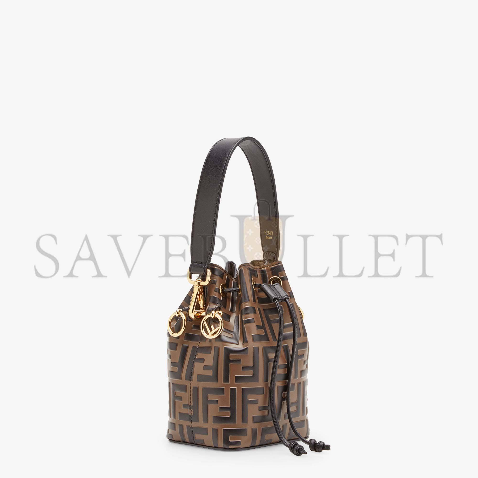 FENDI MON TRESOR - BROWN LEATHER MINI BAG 8BS010A659F13VK (18*12*10cm)