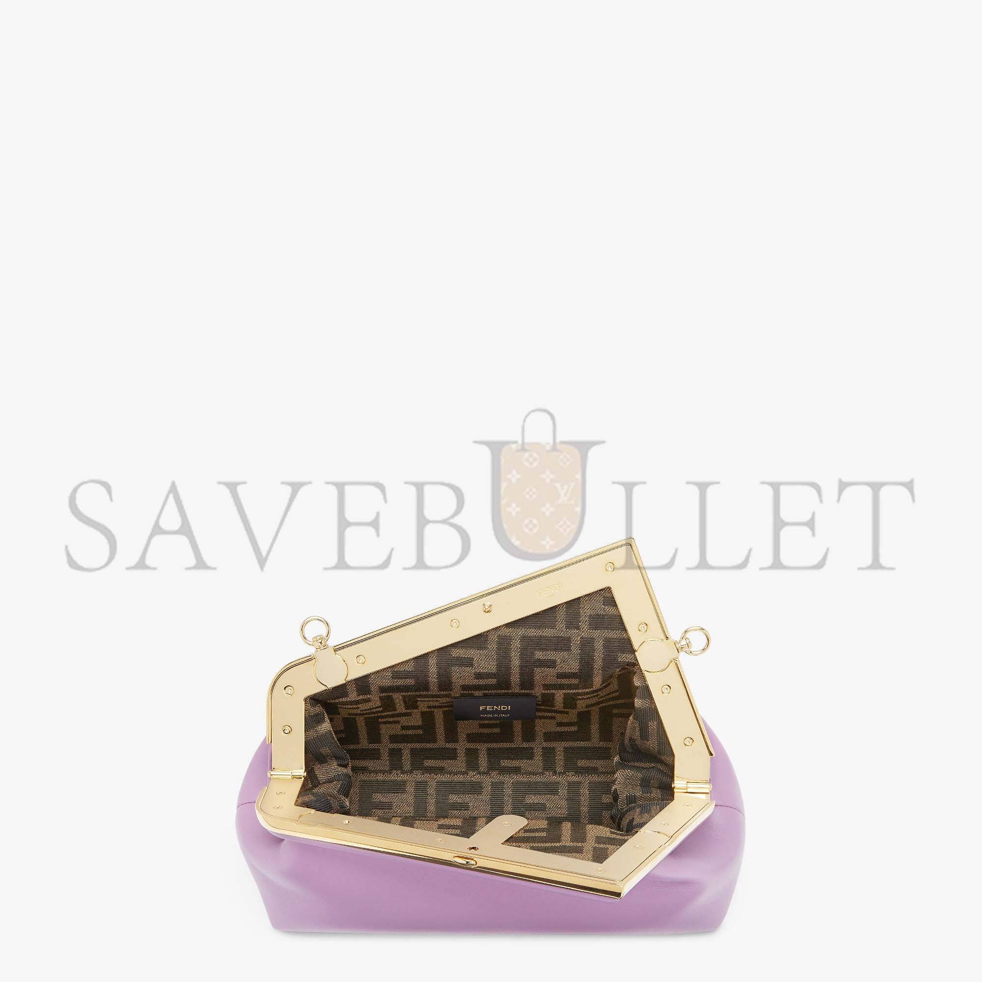 FENDI FIRST SMALL - LILAC LEATHER BAG 8BP129ABVEF1JCO (26*18*9.5cm)