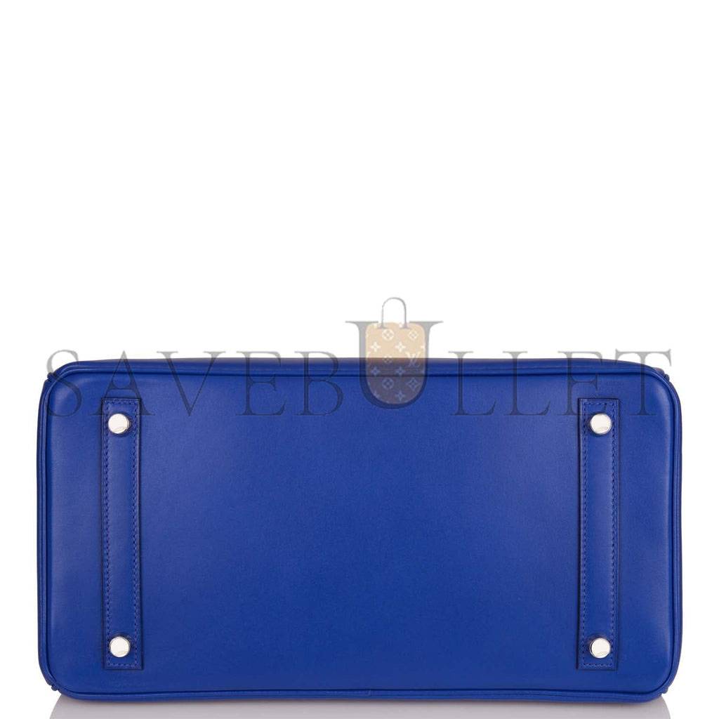 HERMES BIRKIN 30 BLEU ELECTRIC TADELAKT PALLADIUM HARDWARE (30cm)