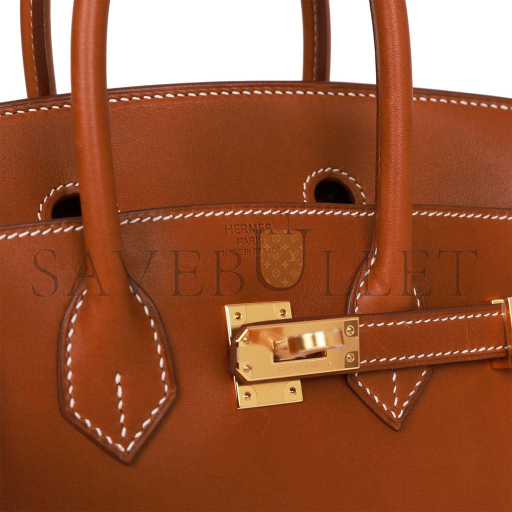 HERMES BIRKIN 25 FAUVE BARENIA GOLD HARDWARE HANDMADE (25cm)