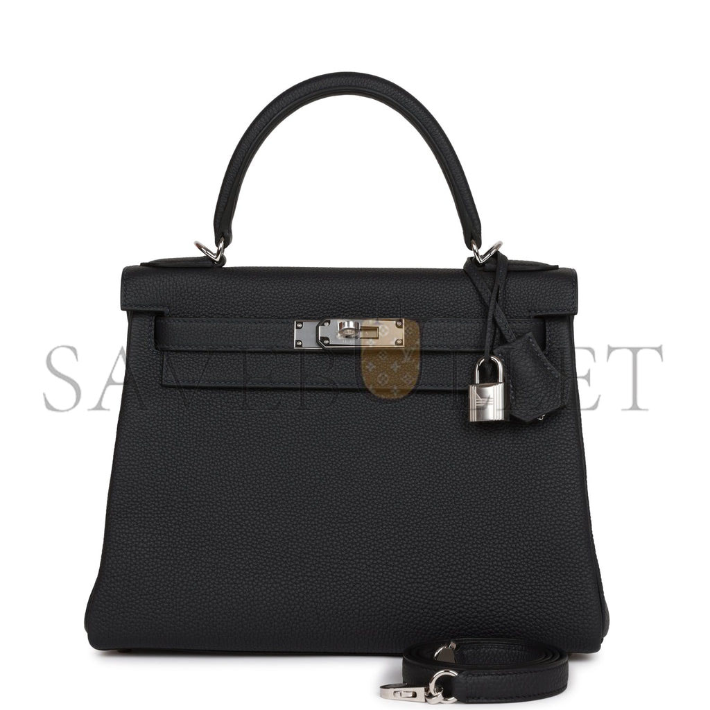 HERMES KELLY RETOURNE 28 CABAN TOGO PALLADIUM HARDWARE (28*22*10cm)