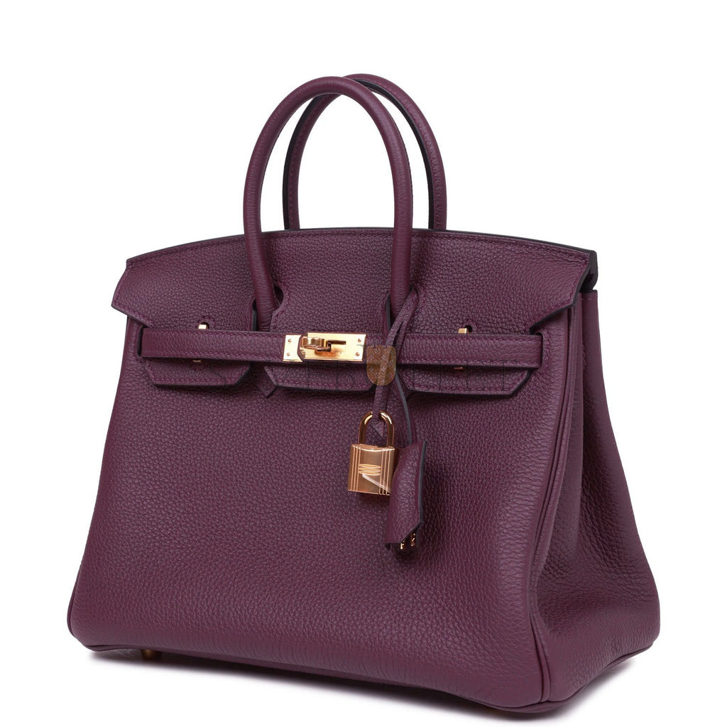 HERMES BIRKIN 25 CASSIS TOGO GOLD HARDWARE  (25cm)