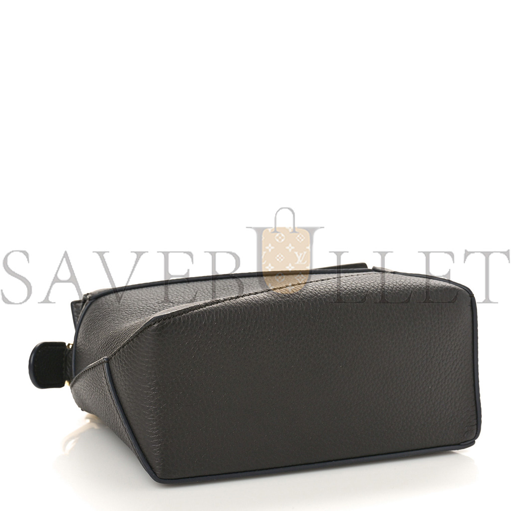 LOEWE CALFSKIN MINI PUZZLE EDGE BAG DARK GREY (18*12.5*8cm)