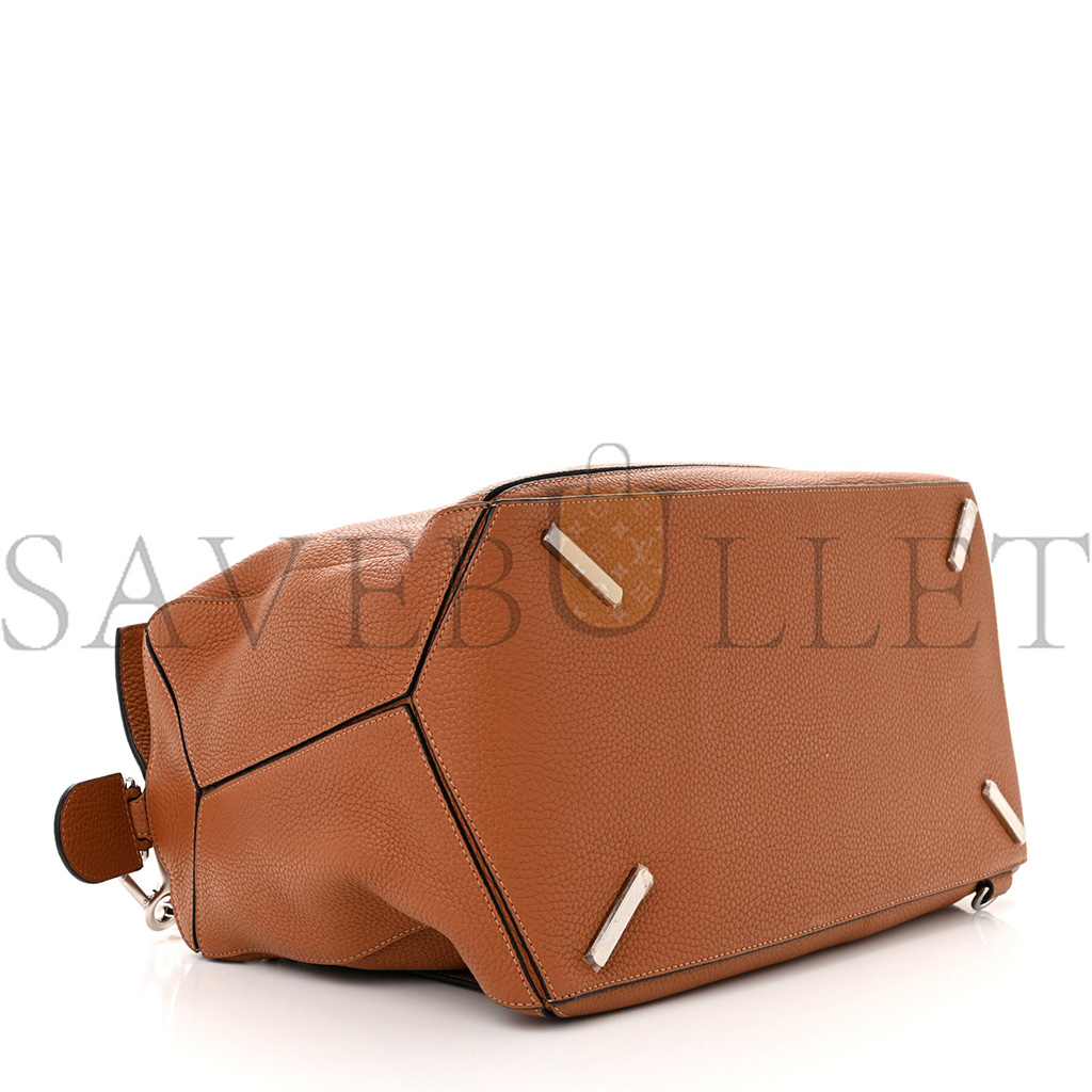 LOEWE CALFSKIN LARGE PUZZLE BAG TAN (36.5*23*19cm)