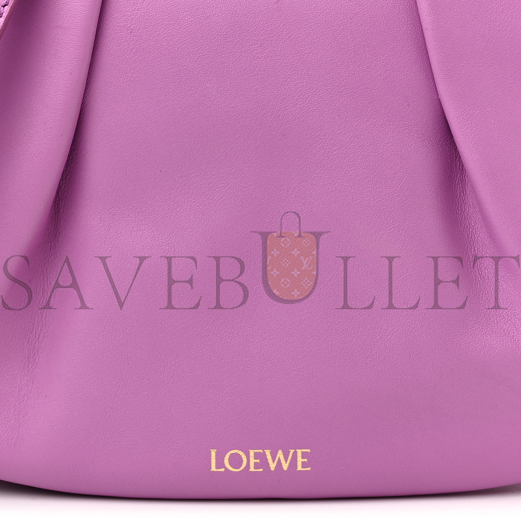 LOEWE SHINY NAPPA CALFSKIN PASEO SATCHEL ROCKROSE (25*17*8cm)