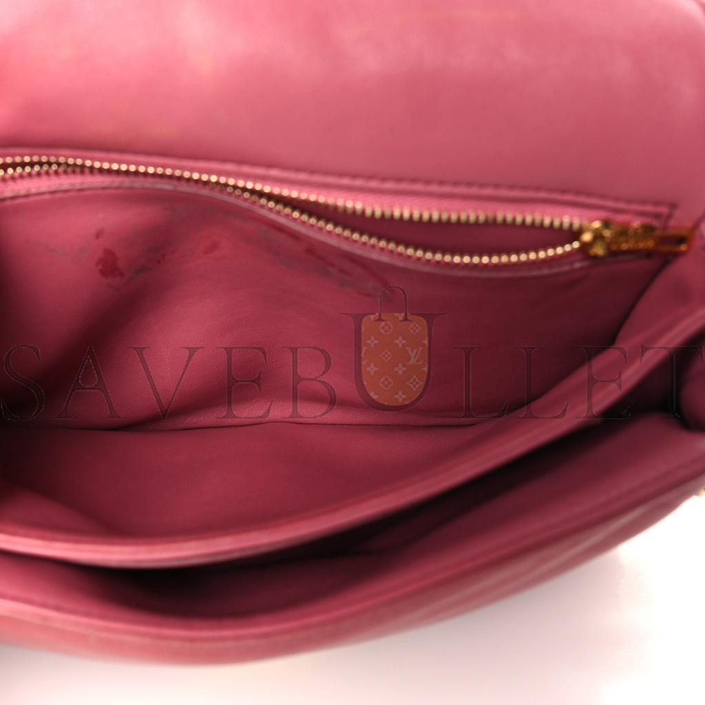 LOEWE LAMBSKIN GOYA PUFFER BAG PLUMROSE (23*18*10cm)