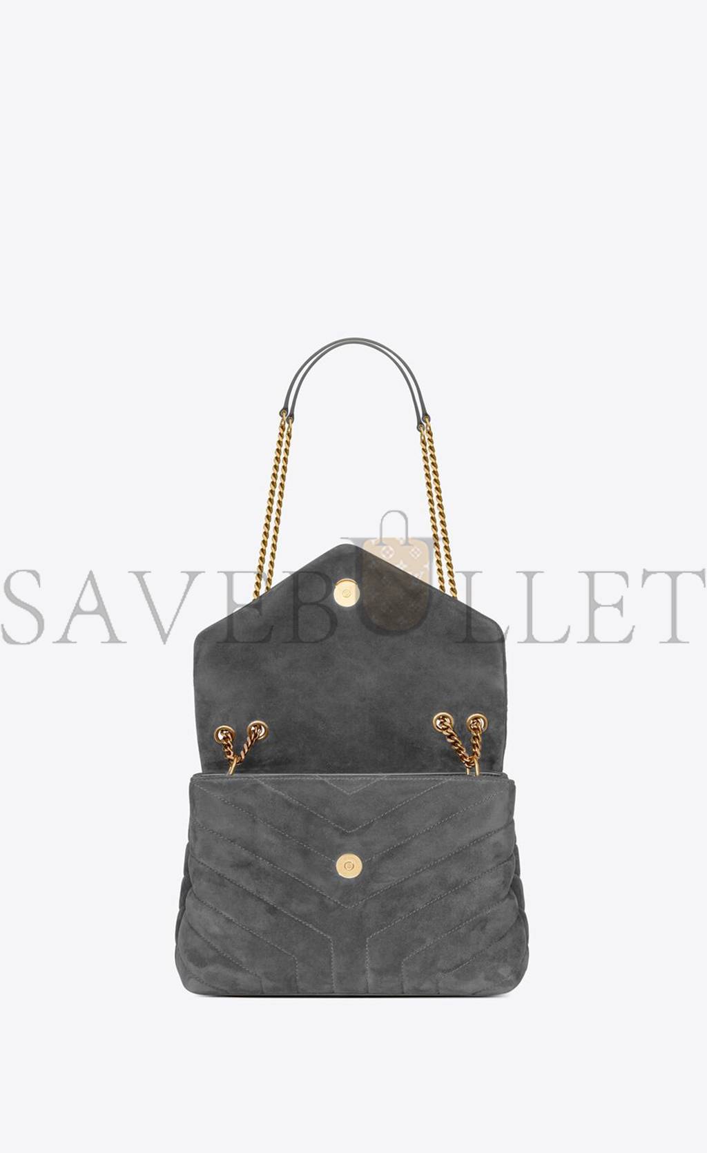 YSL LOULOU SMALL CHAIN BAG IN QUILTED SUEDE 4946991U8671112 (23*17*9cm)