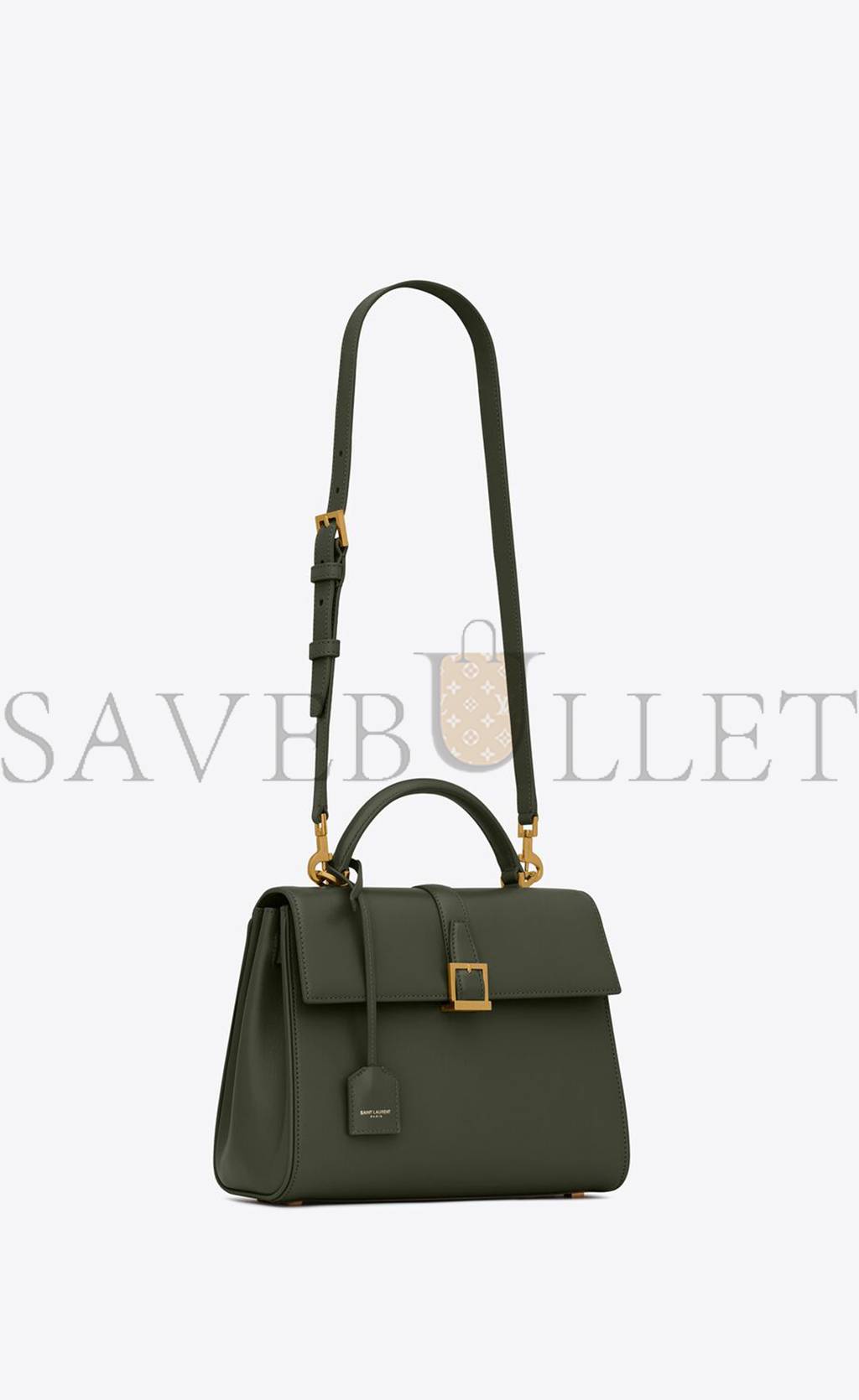 YSL LE FERMOIR SMALL TOP HANDLE BAG IN SHINY LEATHER 6869822ZA0W3045 (25*19.5*10.5/4)