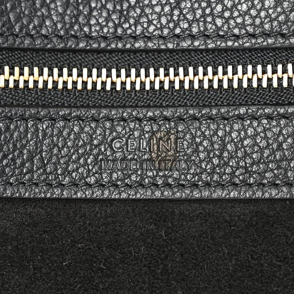 CELINE SOFT GRAINED CALFSKIN SMALL BELT CABAS PHANTOM BLACK (29*27*17cm)