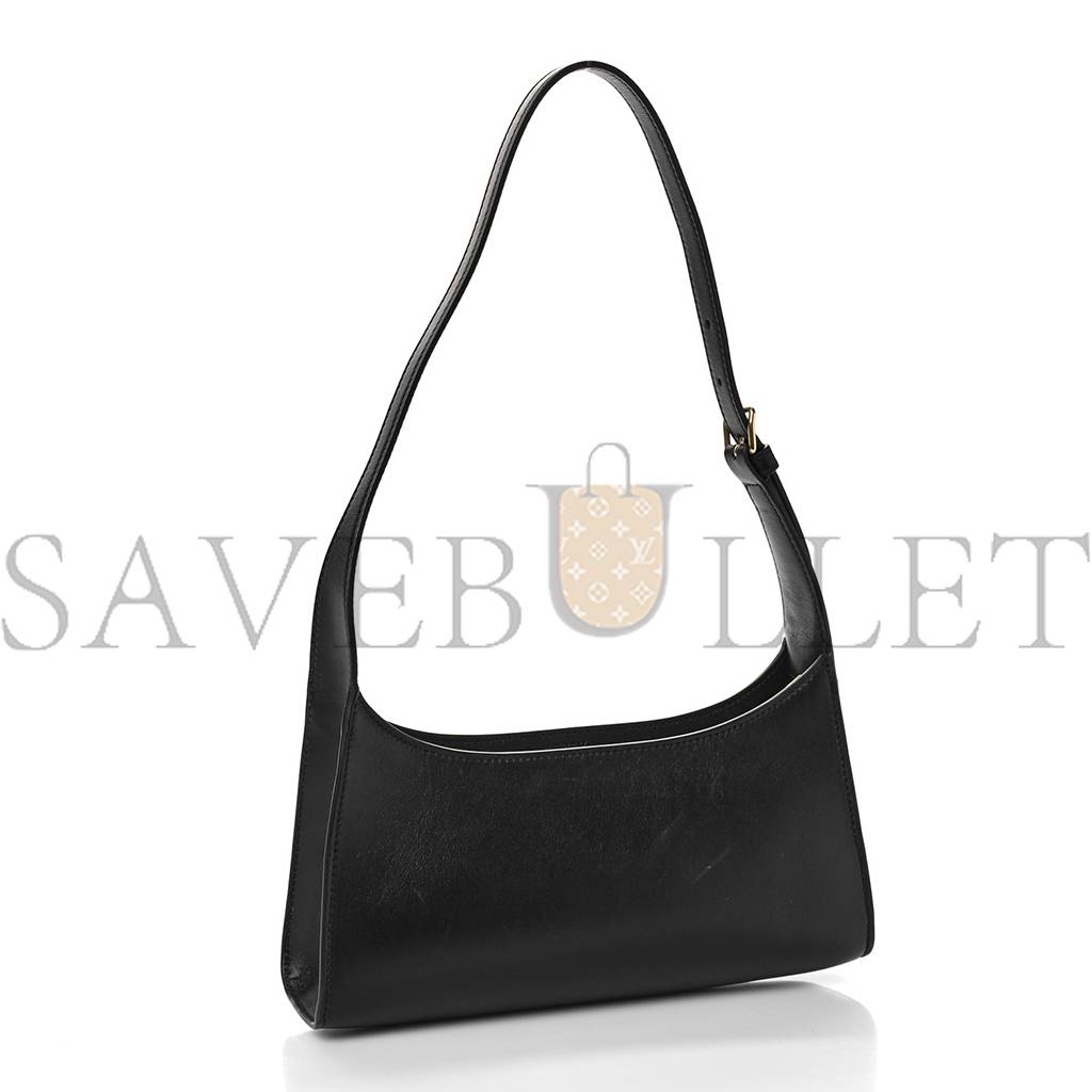 CELINE SMOOTH CALFSKIN CUIR TRIOMPHE SHOULDER BAG BLACK (23*11*6cm)