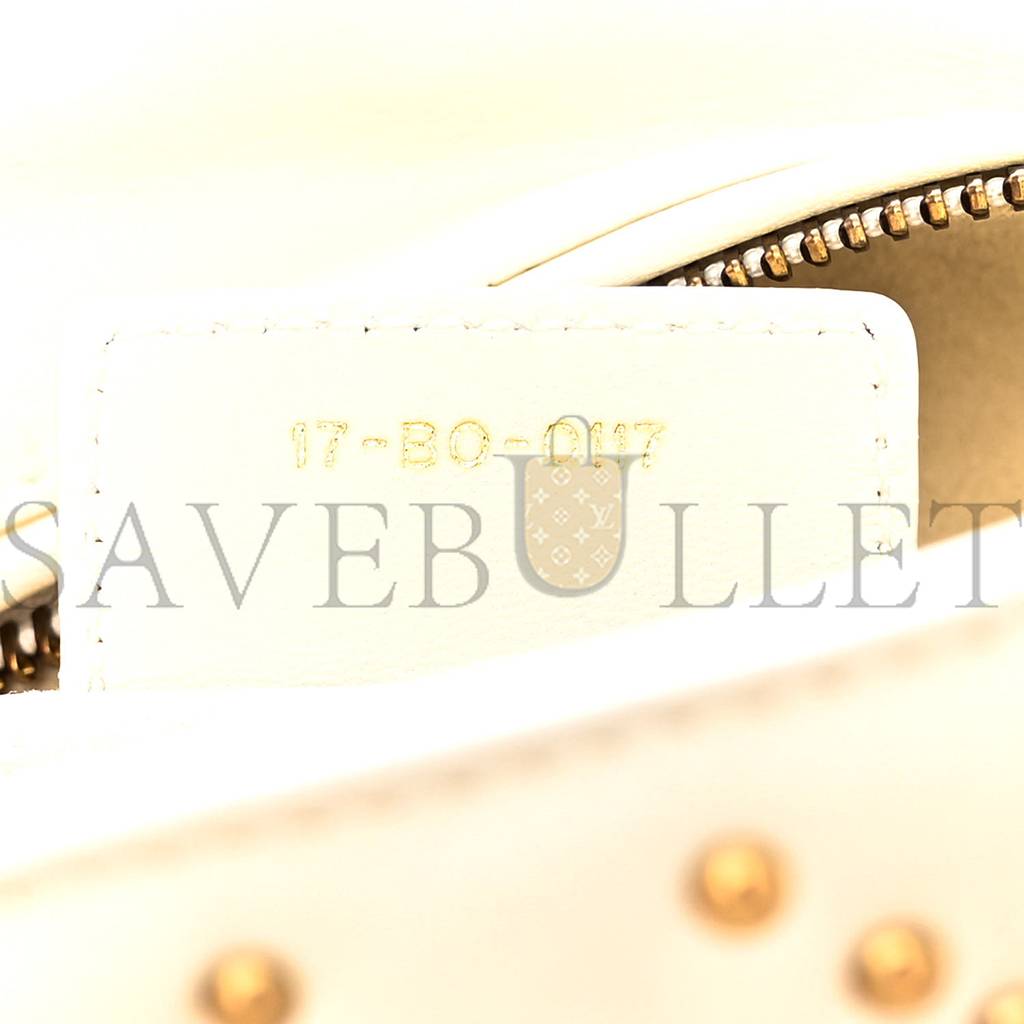 DIOR LAMBSKIN CANNAGE STUDDED LARGE SUPPLE LADY DIOR WHITE (30*25*11.4cm) DIOR LAMBSKIN CANNAGE STUDDED LARGE SUPPLE LADY DIOR WHITE (30*25*11.4cm)