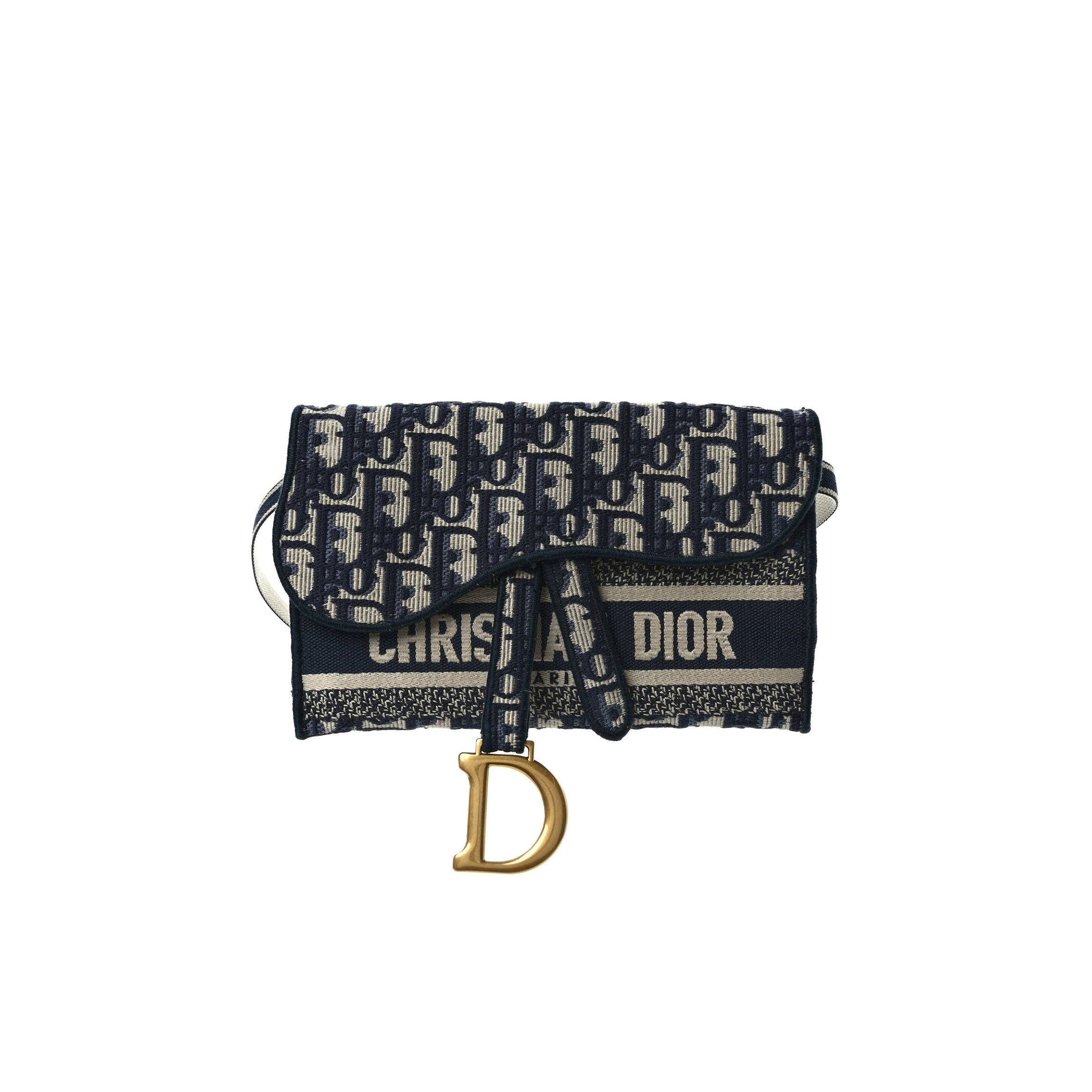 DIOR OBLIQUE SLIM SADDLE POUCH BLUE (21*13*2.5cm) DIOR OBLIQUE SLIM SADDLE POUCH BLUE (21*13*2.5cm)