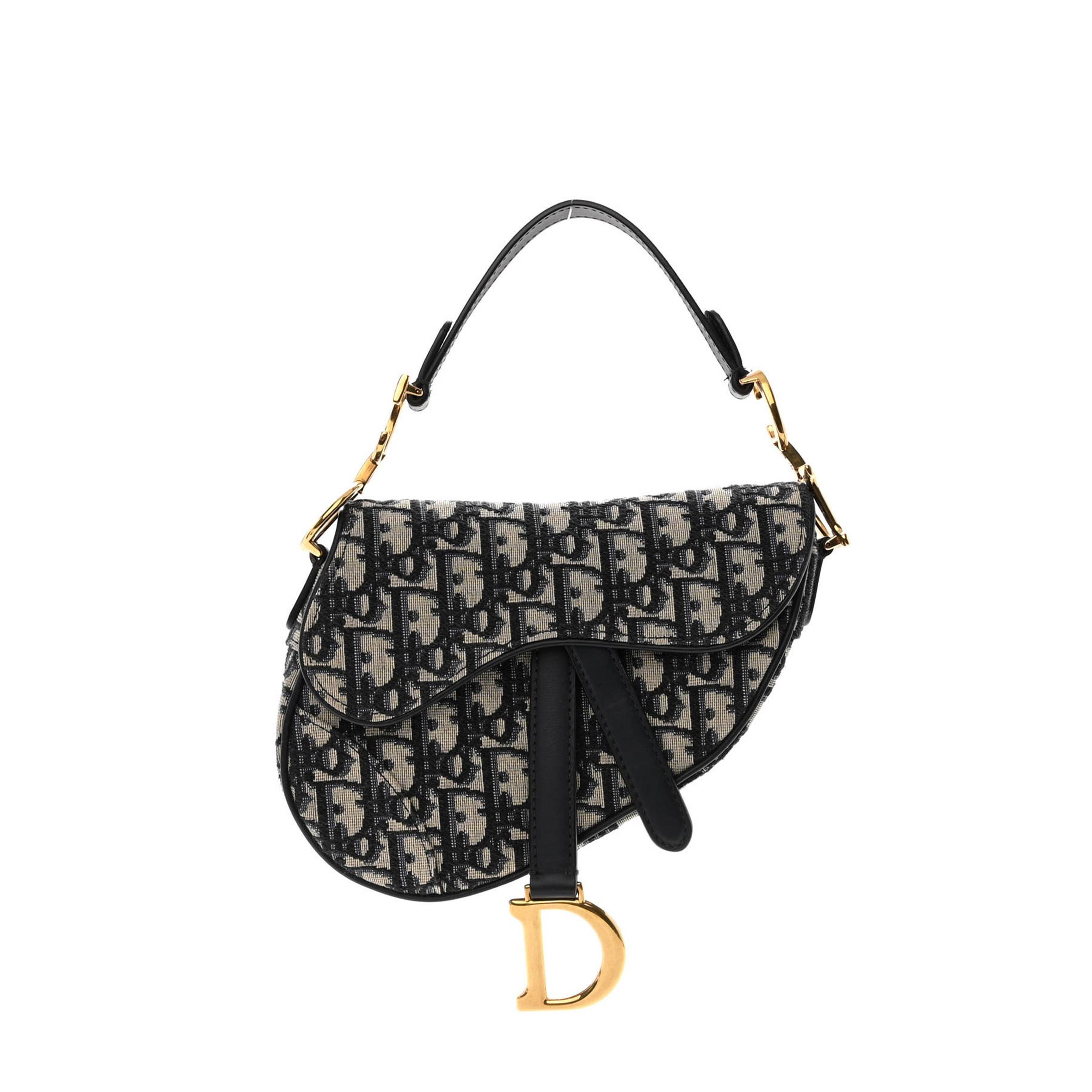 DIOR OBLIQUE MINI SADDLE BAG BLUE (23*15*3.8cm) DIOR OBLIQUE MINI SADDLE BAG BLUE (23*15*3.8cm)