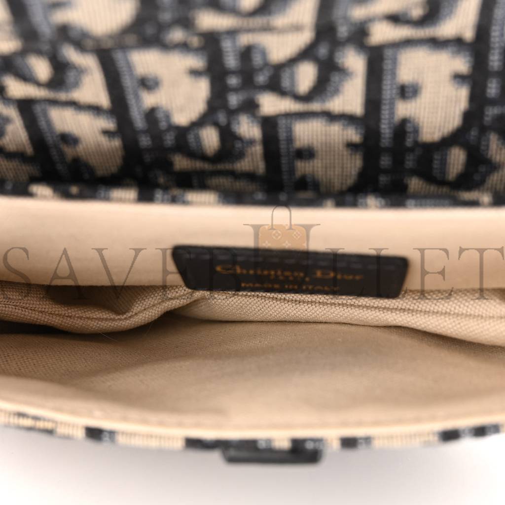 DIOR OBLIQUE MINI SADDLE BAG BLUE (23*15*3.8cm) DIOR OBLIQUE MINI SADDLE BAG BLUE (23*15*3.8cm)