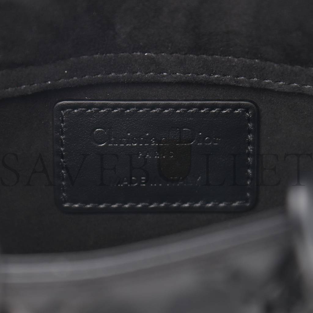 DIOR CALFSKIN CANNAGE DIAMOND MICRO LADY D-JOY BLACK (17*10*8.9cm) DIOR CALFSKIN CANNAGE DIAMOND MICRO LADY D-JOY BLACK (17*10*8.9cm)