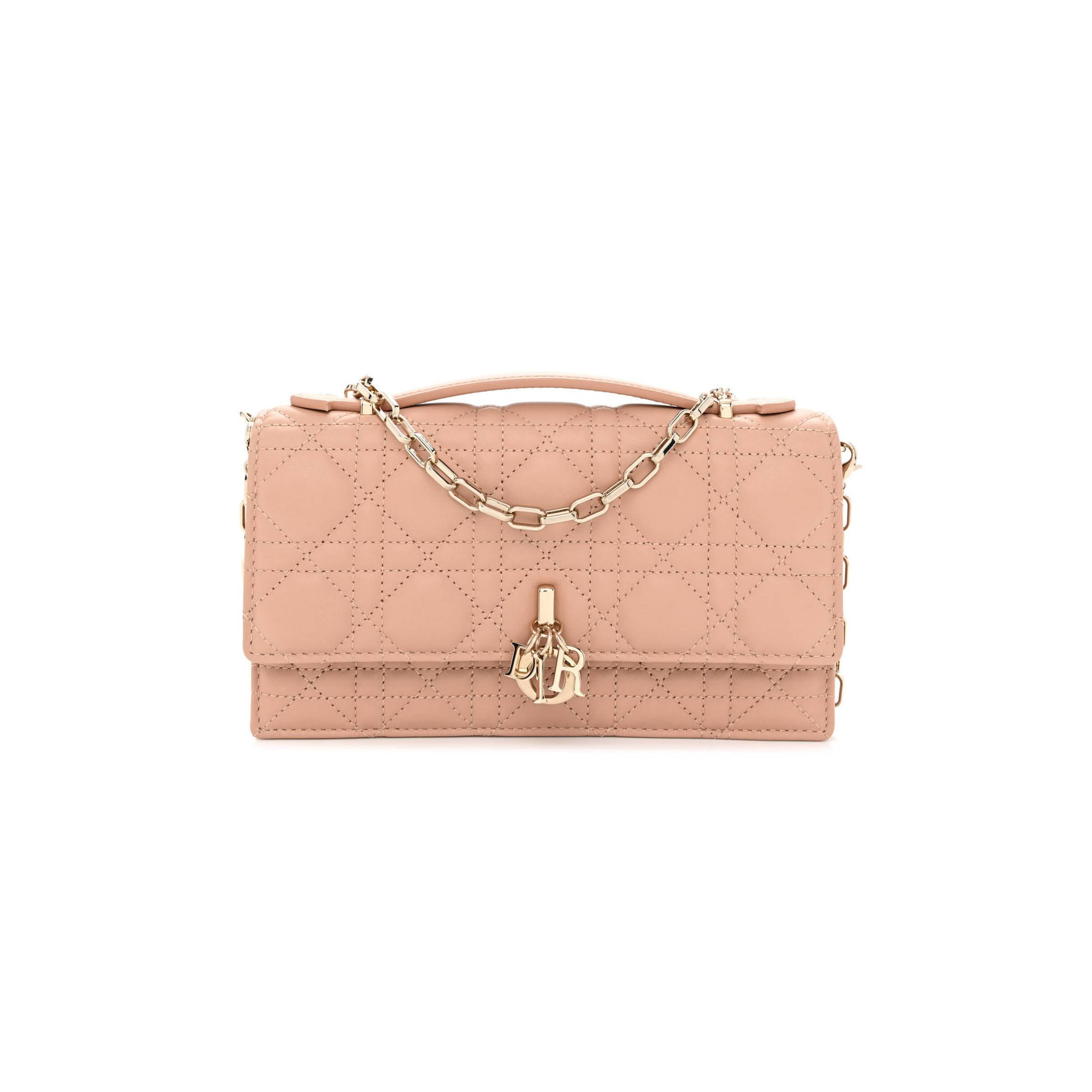 DIOR LAMBSKIN LADY DIOR TOP HANDLE CLUTCH CARAMEL BEIGE (20*11*3.8cm) DIOR LAMBSKIN LADY DIOR TOP HANDLE CLUTCH CARAMEL BEIGE (20*11*3.8cm)