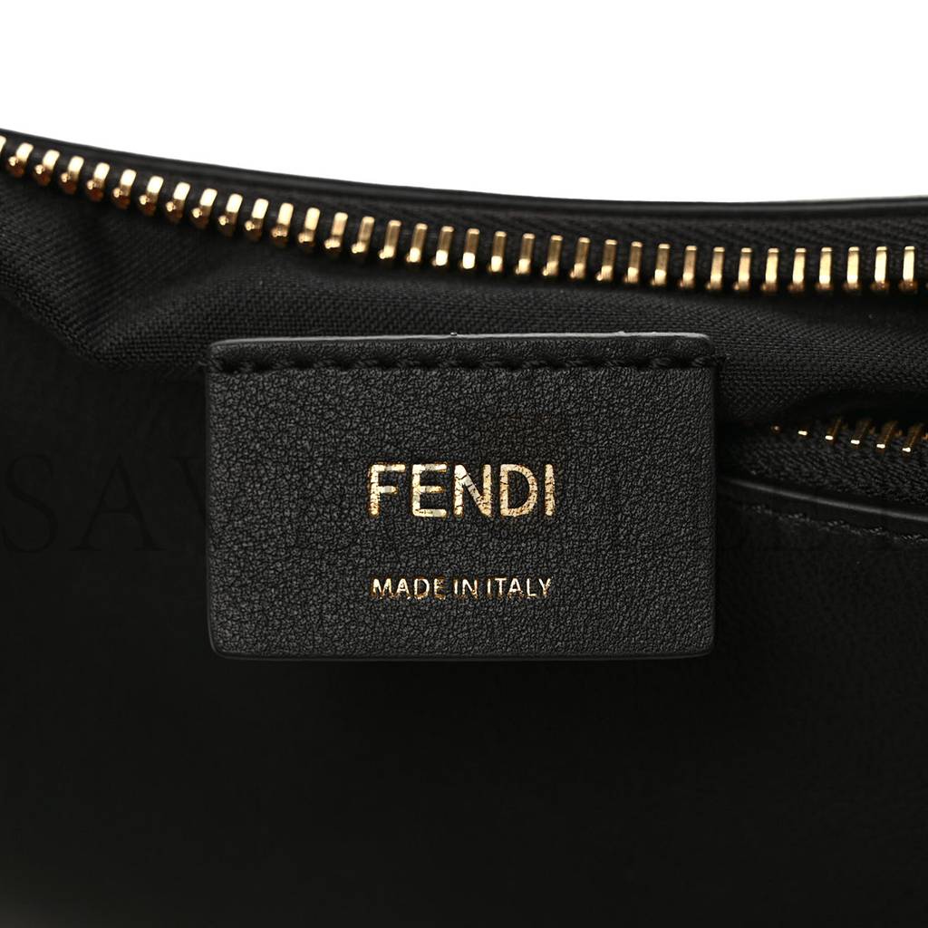 FENDI VITELLO GRACE MATTE SMALL FENDIGRAPHY HOBO BAG BLACK (22*17*10cm) FENDI VITELLO GRACE MATTE SMALL FENDIGRAPHY HOBO BAG BLACK (22*17*10cm)